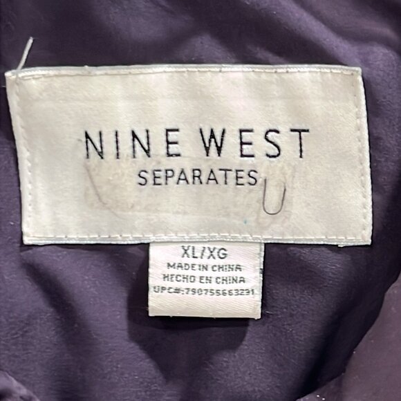 Nine West Plum Purple Quilted Puffer Jacket Coat - LNC - Picture 5 of 5